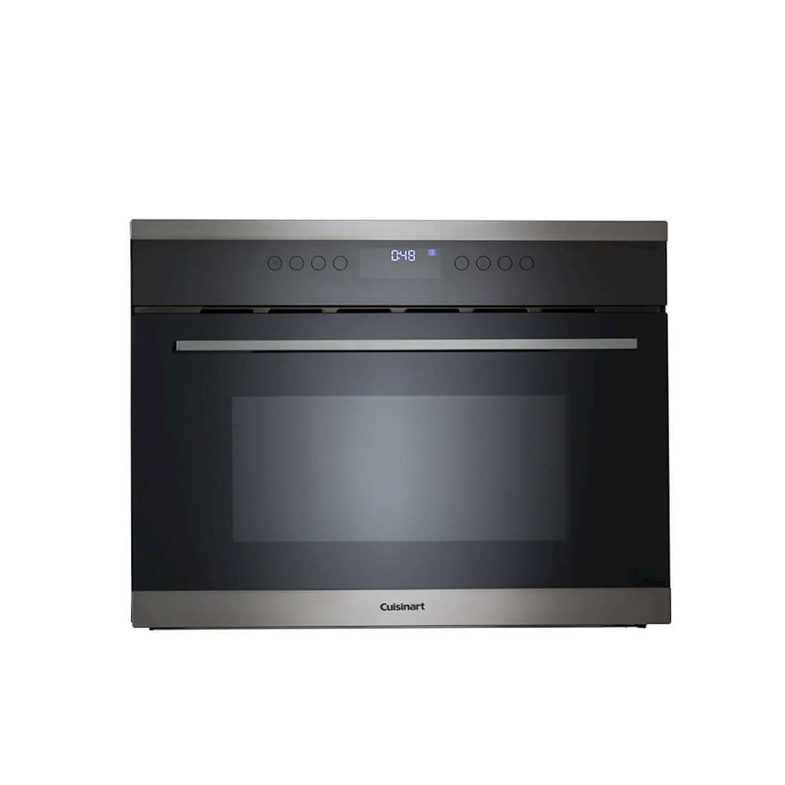 Forno Micro-ondas Combinado Cuisinart Prime Inox 60cm 35 Litros com acabamento em vidro e display touch.